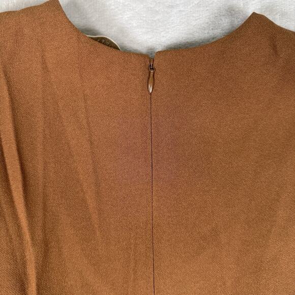 Vanessa Bruno Flutter Sleeve Top Blouse Brown Women’s size 36 US Small - Picture 5 of 8